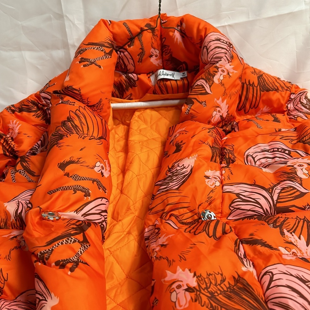 Rachel Antonoff Orange Patterned Jacket - image 3